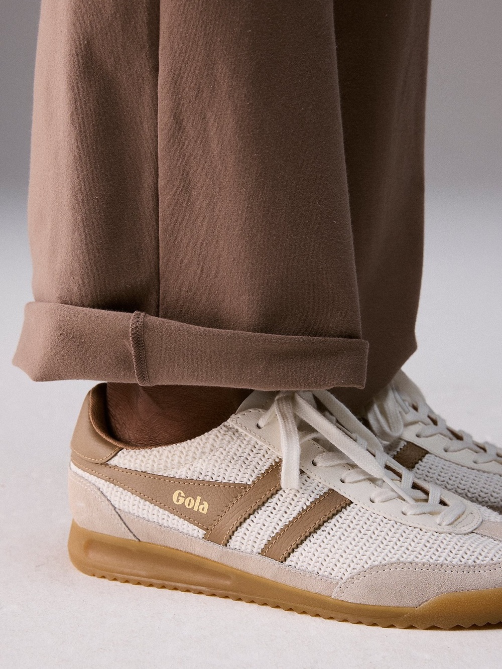 New Gola Tornado Zephyr Sneakers Off White Light Caramel Free People - Picture 3 of 7